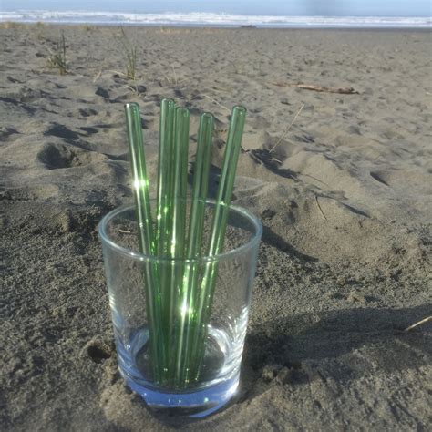 8” Reusable glass Glass Straws Set of 5 – Surfside Sips