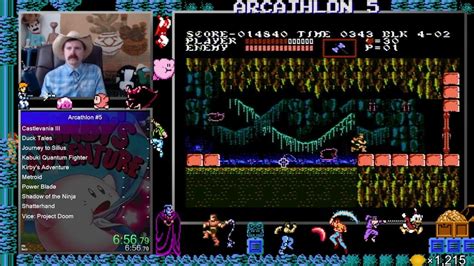 Arcathlon #5 speedrun (Castlevania 3, DuckTales, Journey to Silius, Kirby's Adventure, Metroid ...