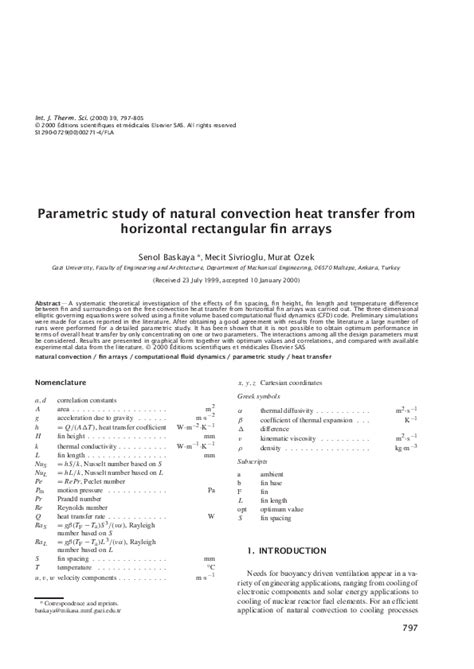 (PDF) Parametric study of natural convection heat transfer from ...