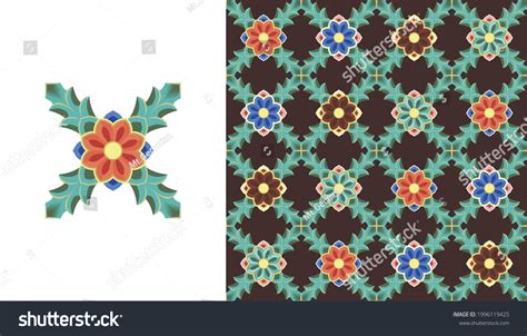 Korean Traditional Muntin Pattern Palace Stock Vector (Royalty Free ...