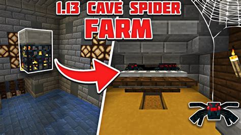 WORKING CAVE SPIDER FARM | EASY XP/LOOT FARM [1.14] - Minecraft Aquatic Update - YouTube