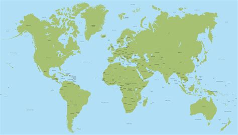 Vector World Map With All Countries 2016 - Maproom