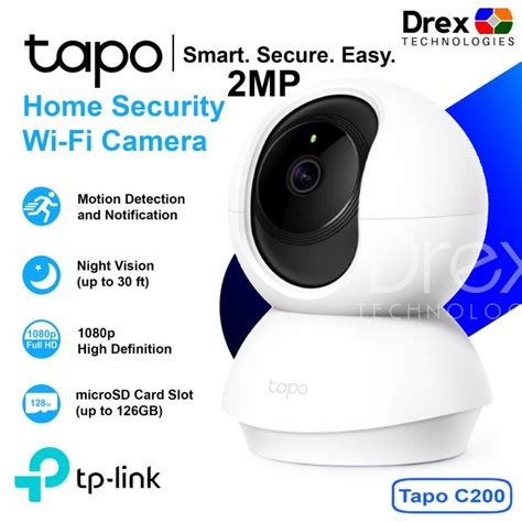 TP-LINK Tapo C200 2MP Pan/Tilt Home Security Wi-Fi Camera 360 | Lazada PH