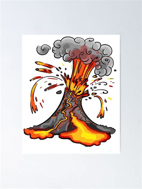 "Volcano" Poster by DuzeKubki | Redbubble