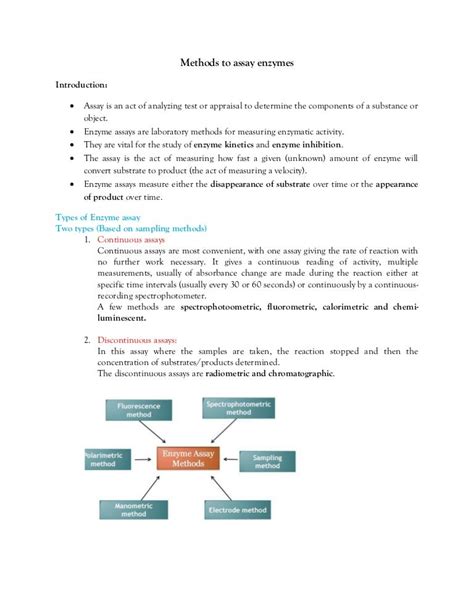 methods of enzyme assay