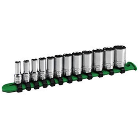 SK 41692 12 Piece 1/4-Inch Drive 6 Point 5-Millimeter to 15-Millimeter Semi-Deep Socket Set ...