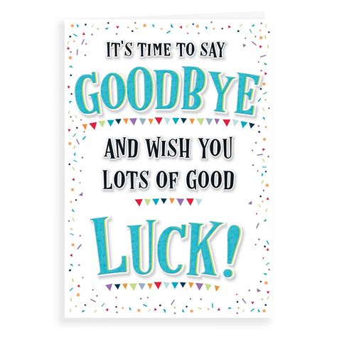 Cards Direct | Good Luck Card Goodbye & Goodluck