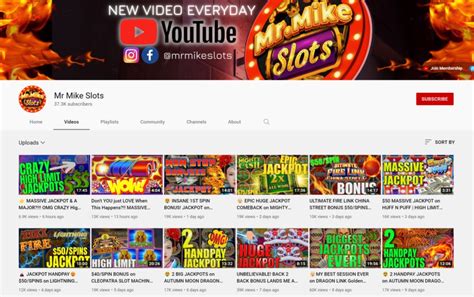 Mr Mike Slots YouTube Streamer - New Videos for Today & Stats