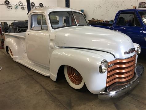 1950 Chevy 3100 Pearl White Vintage Truck with Air Ride for Sale