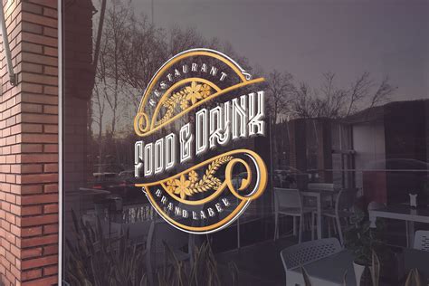 Glass Restaurant Logo Mockup (428156) | Mockups | Design Bundles | Logo ...