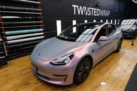 Pink Tesla Model 3 Tinybot Space Candy Grey to Pink | Twiisted Wrap