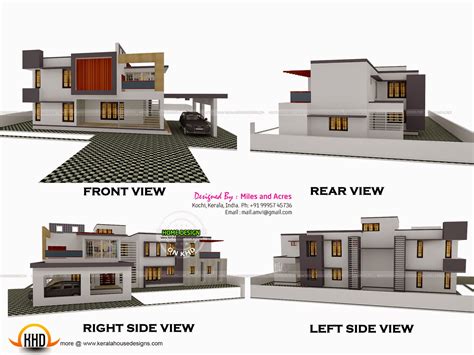 3d view with plan - Kerala home design and floor plans