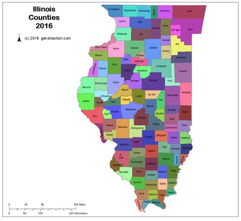 Map of Illinois Counties