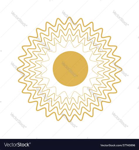 Sun abstract isolated on white Royalty Free Vector Image