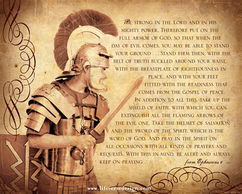 Ephesians 6 — SPIRITUAL ARMOR - Life Verse Design