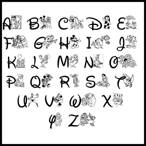 Printable Disney Character Letters