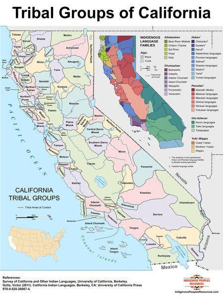 Tribal Groups of California Map – Indigenous Peoples Resources