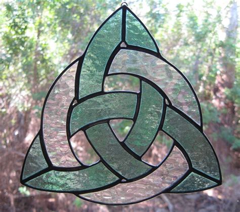 Holy trinity stained glass | Irish Celtic Trinity Knot Stained Glass by ...