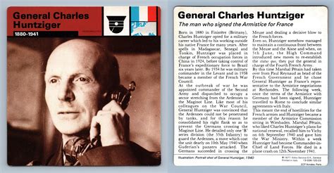 Gen. Charles Huntziger - Personalities - WW2 Edito-Service SA 1977 Card