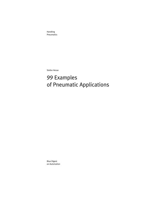 SOLUTION: 99 examples of pneumatic applications - Studypool