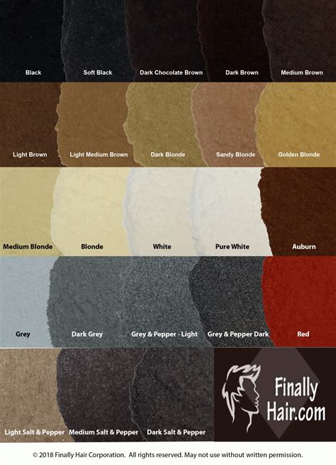 Hair Fiber Colors