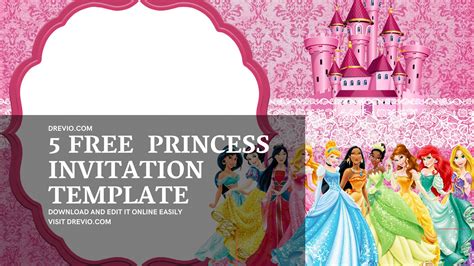 Free Printable Disney Princess Invitation Templates | Download Hundreds FREE PRINTABLE Birthday ...