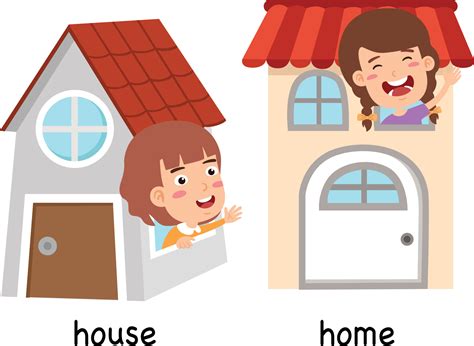 synonyms house and home vector illustration 3686630 Vector Art at Vecteezy