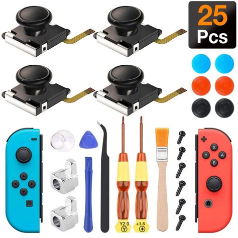 Buy (4 Pack) Joystick Replacement for Joycon, Switch Analog Stick Parts ...