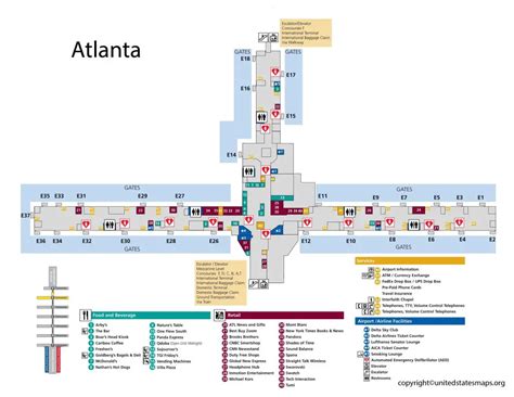 Atlanta Airport Map | Map of Terminals at Atlanta Airport