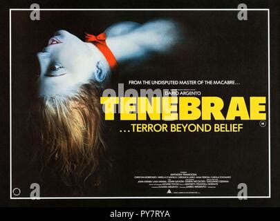 Original film title: TENEBRAE. English title: TENEBRAE. Year: 1982. Director: DARIO ARGENTO ...