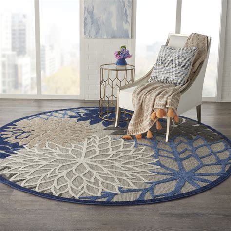 Nourison Aloha Patio Floral Blue/Multicolor Area Rug - Walmart.com - Walmart.com