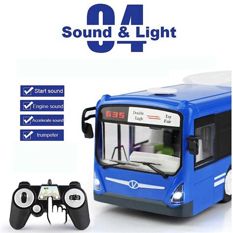 Remote Control Express City Bus Toy for Kids with Realistic Sounds and ...