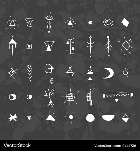 The mystical signs and symbols black Royalty Free Vector