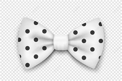 Realistic White Polka Dot Bow Tie For Mens Fashion Vector, Silk, Bow, Design Template PNG and ...