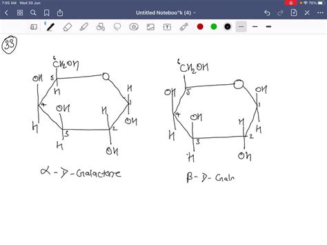 SOLVED: Draw the Haworth structure for the alpha anomer of D-galactose.