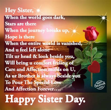 Happy Sister Day - SmitCreation.com