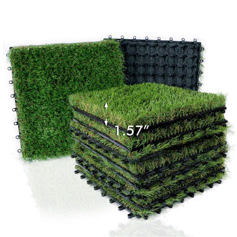 Buy XLX TURF Artificial Grass Turf Tiles Interlocking Set 6 Pieces ...