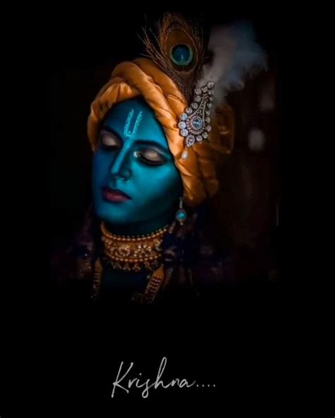 Dark Krishna Wallpaper 4k