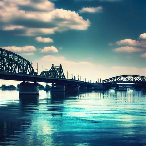 Premium AI Image | Bridges on Danube River in Vienna