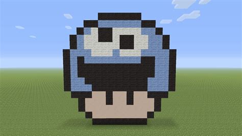 Minecraft Pixel Art - Cookie Monster Mushroom - YouTube