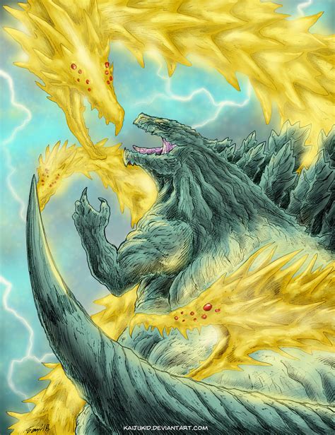 Godzilla Earth vs Anime Ghidorah by KaijuKid on DeviantArt