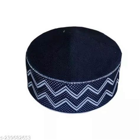 Black Polyester Embroidery Islamic Cap at Rs 350/piece in Vellore | ID ...