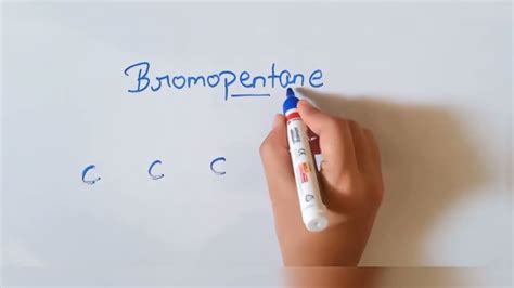 Draw the structure for Bromopentane - YouTube