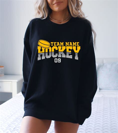 Custom Hockey Hoodie, Personalized Hockey Sweatshirt, Hockey Team Name ...