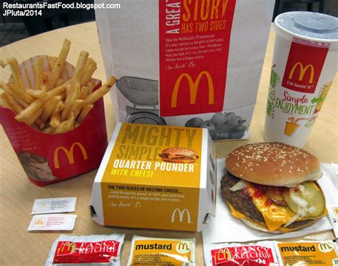 McDonald’s Quarter Pounder with Cheese Hamburger French Fries Coca Cola ...