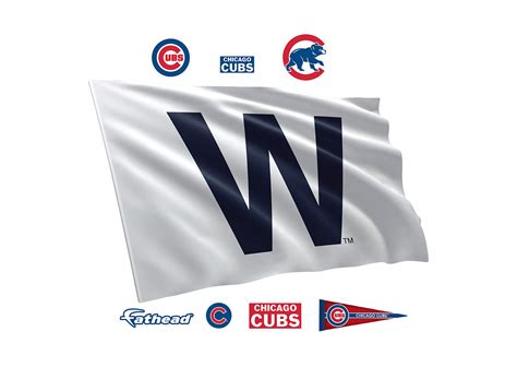 Chicago Cubs "W" Flag Wall Decal | Shop Fathead® for Chicago Cubs Decor