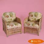 Pair of Split Bamboo Low Back Arm Chairs | Circa Who