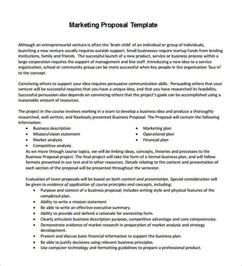 Marketing Proposal Template - 31+ Free Word, Excel, PDF Format Download ...