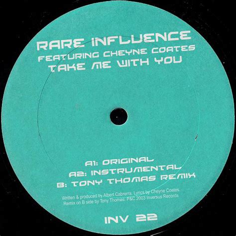 Rare Influence Featuring Cheyne Coates – Take Me With You (2003, Vinyl ...