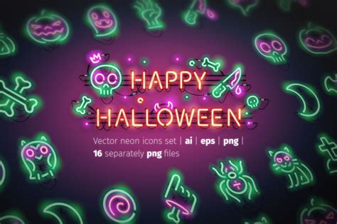 Halloween Neon Icons